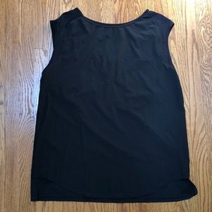 Black Lululemon sleeveless top